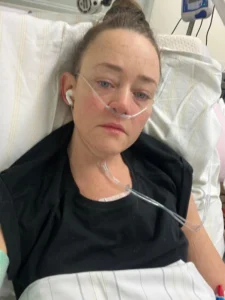 Nadine im Krankenhaus