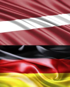 Lettische & Deutsche Flagge